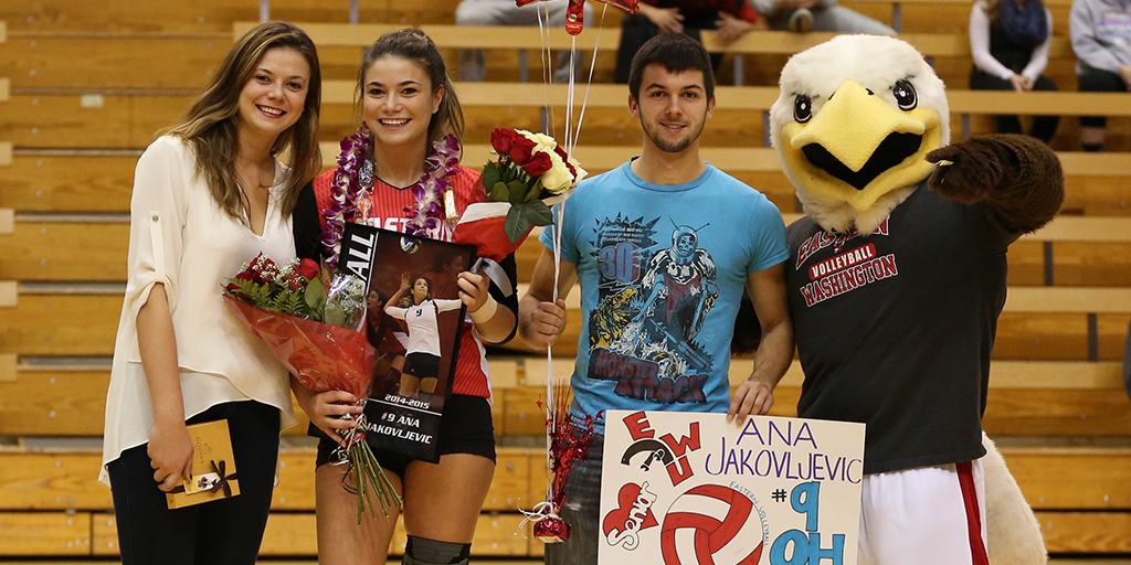 EWUVB's tweet photo. THANK YOU SENIORS!

Our season is far from over, but this amazing group played their last home game tonight. #GoEags https://t.co/btJUtGSHy5