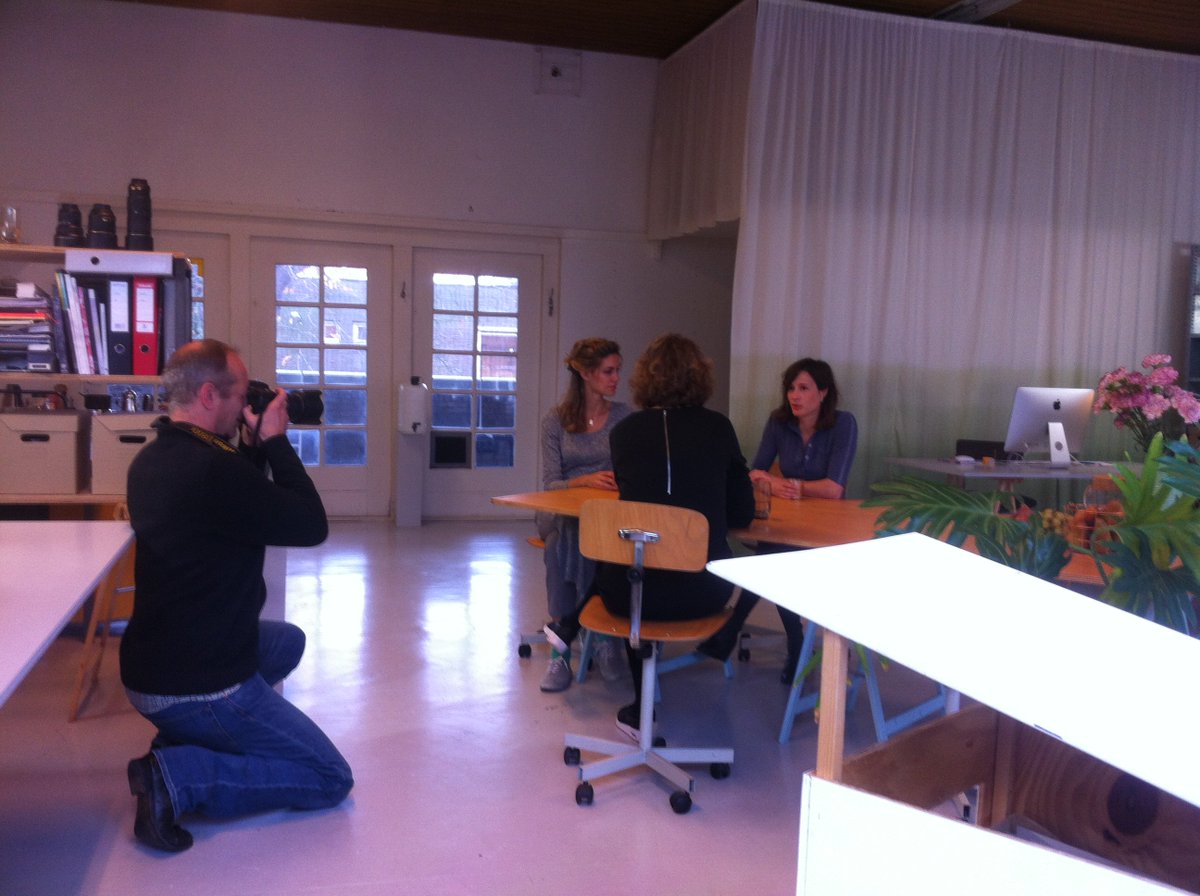 studioKNOL's tweet image. KNOL's Jorien &amp;amp; Celine interviewed for #designreport,a #German #mag that's interviewed #MarcelWanders &amp;amp; #JurgenBey