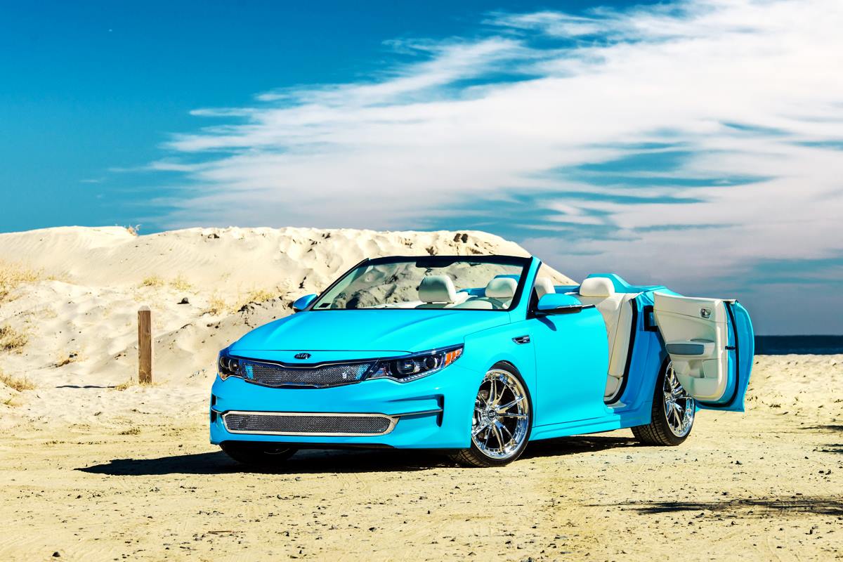 Kia_nederland's tweet image. Speciaal voor de #semashow2015 in de VS is dit unieke 'beachcrusin' #Optima concept gebouwd. semashow.com