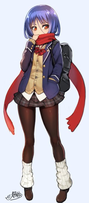 ハイスクールムラマサ7枚目 JK一条さんはじめルーズソックスだけにしてたけど、一条といば黒タイツなので無理やり欲張りスタイル。髪はちょっとだけ長めに。帰宅部っぽい。 