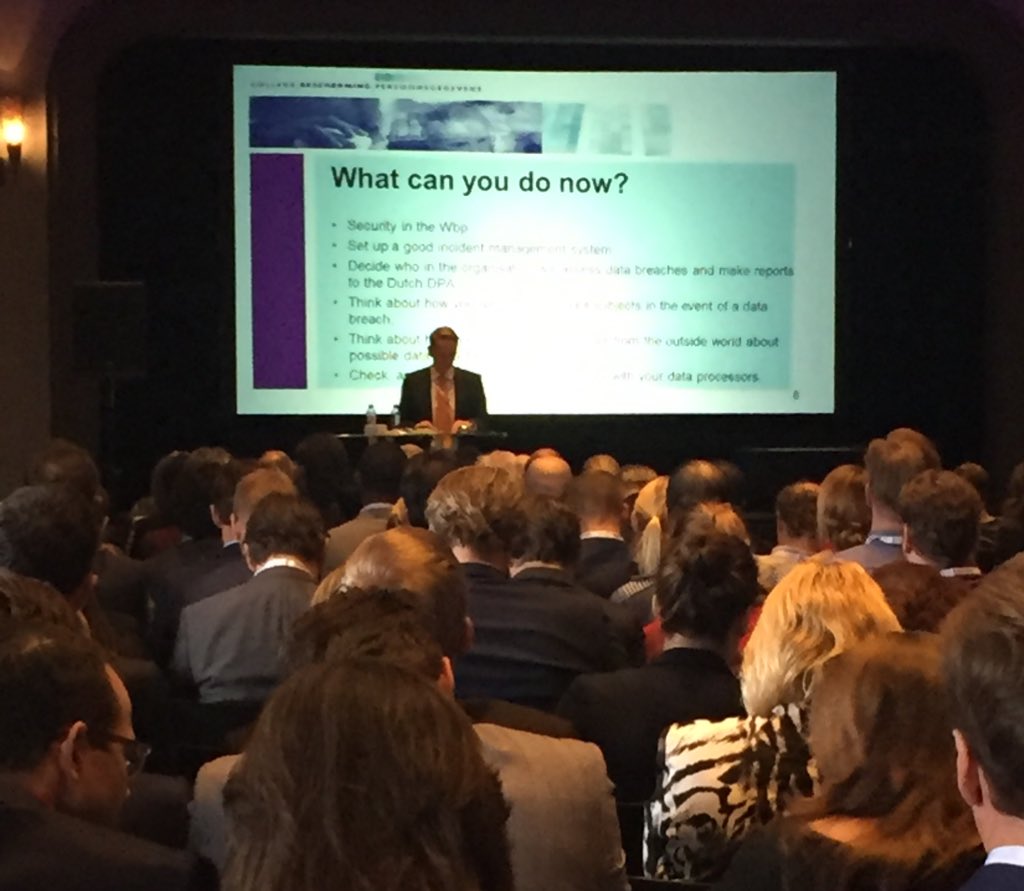 DeloitteNL's tweet photo. Think about a good incident management system, Udo Oelen #CBP #pwav2015 https://t.co/9zI0fbHigq