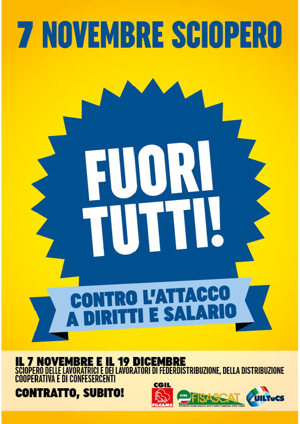 FisascatCisl75's tweet photo. #FuoriTutti #Sciopero #CcnlTDS #gdo #coop @raineri_raineri «No a destrutturazione Ccnl» https://t.co/HbzR4Jlvax https://t.co/lV7qgDrWX0