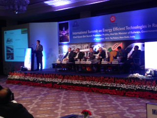 Indrailsummit's tweet photo. Nicholas Craven:speaking on Railway energy efficiency &amp; the global vision for sustainable development @Indrailsummit https://t.co/tUU1qgU74X