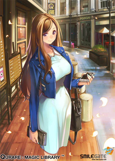 【QURARE:魔法図書館】 水星の擬人化カードを描かせていただきました。
 4枚目は没案(金髪+赤バージョン)です。 