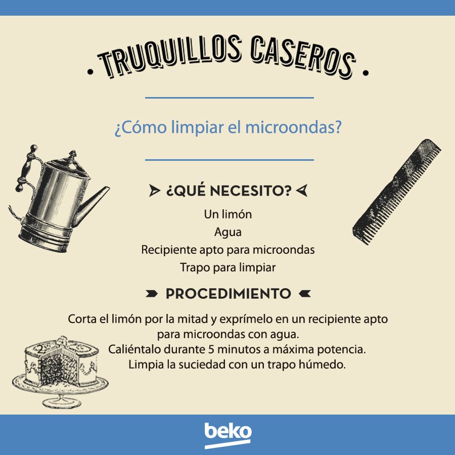 ¿No sabes cómo limpiar de verdad un microondas?, aquí os dejamos un truquillo   vía <a href="/BEKO_es/">BEKO España</a>