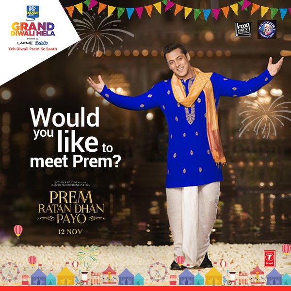 GrandDiwaliMela's tweet photo. @BeingSalmanKhan wants to visit your home this Diwali! . #CallPremHomewithGDM 
 https://t.co/VlypyKVmCz  #PRDP https://t.co/DPJClJUiw2