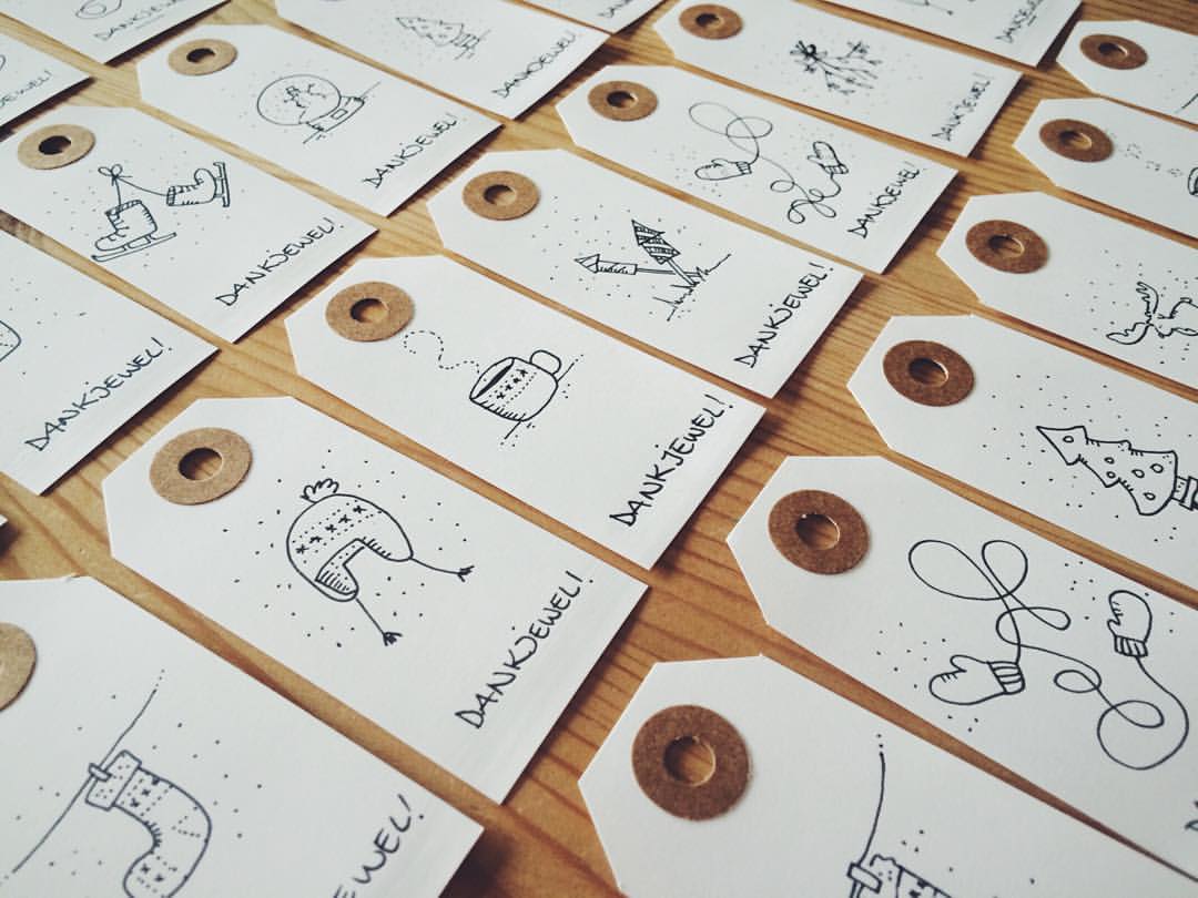 paperkoek's tweet photo. Labeltjes, hand made! https://t.co/8tm3wDklPp