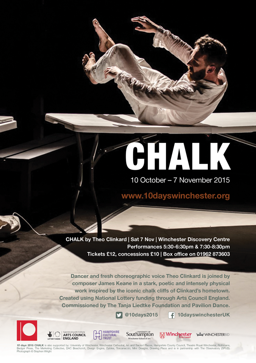 10days2015's tweet photo. Tomorrow is our FINALE event CHALK @theoclinkard Performances 5.30-6.30pm | 7.30-8.30pm @WinchesterDC https://t.co/tMH4BrdLab