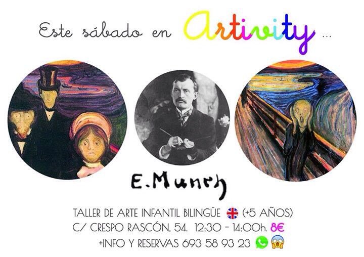 Halaquechulo's tweet photo. #AgendaHQC ¡Para niños artistas de Salamanca! Munch os espera en el taller de arte bilingüe. https://t.co/MO8vB7n2Zw https://t.co/sd0KOvEblU