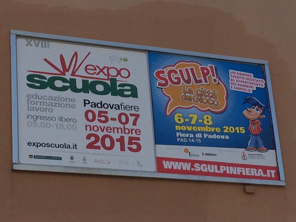 fieradipadova's tweet photo. Già migliaia di bambini e ragazzi in Fiera: bellissimo!
@Sgulp_giornale #sgulpinfiera #exposcuola
Vi aspettiamo! https://t.co/yi0I14P0dZ