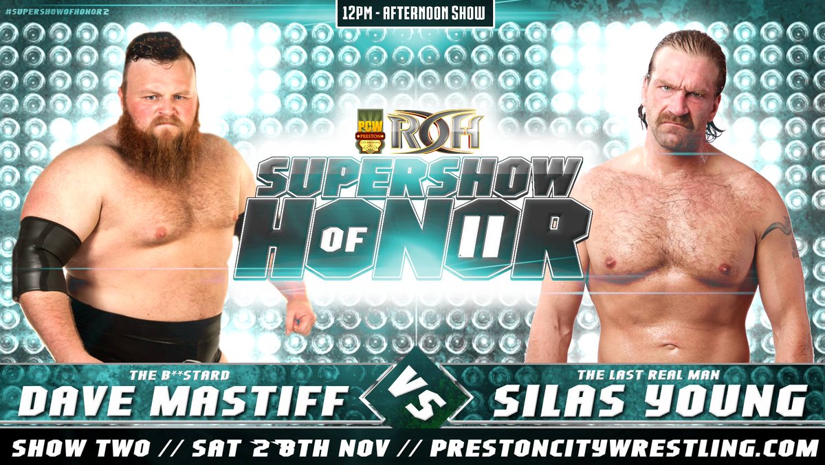Limited tix available for UK #SupershowOfHonor2 featuring stars of @PCW_UK & @ringofhonor prestoncitywrestling.com