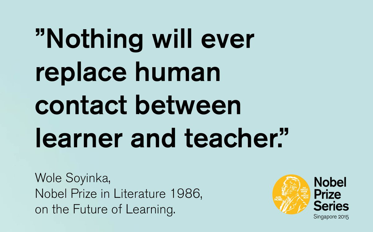 NobelPrize's tweet photo. Wole Soyinka (#NobelPrize in Literature 1986) on The Future of Learning. #NobelSeries Video: https://t.co/nT0v1JQvKS https://t.co/vXtymExnhL