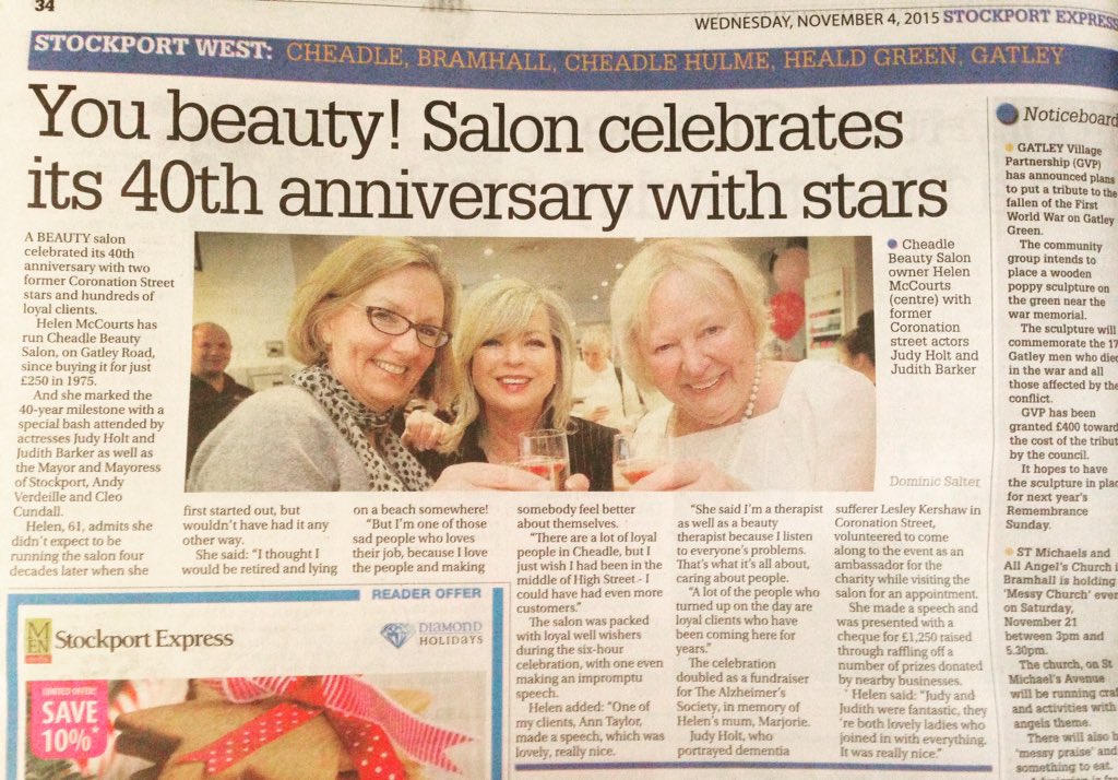Helen's in the paper 📰🙋 #stockportexpress