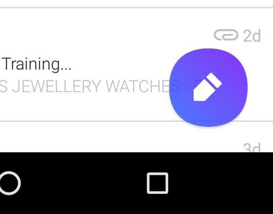 tommarsden's tweet photo. Why is Yahoo Mail's FAB not a circle and gradient fill?!? No need to be so random #android #MaterialDesign https://t.co/vDSVQWTjGR