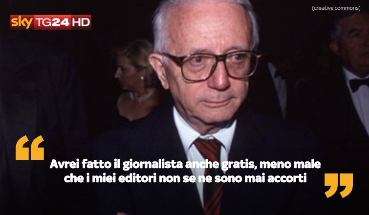 SkyTG24's tweet image. Otto anni fa il giornalismo italiano perdeva una delle sue più grandi firme, Enzo Biagi.