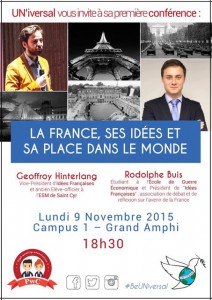 aege's tweet photo. Conférence de Rodolphe Buis (P19) sur « La France, ses idées et sa place dans le monde » https://t.co/RQvQ4wUjTu https://t.co/6GtK6PCqjl