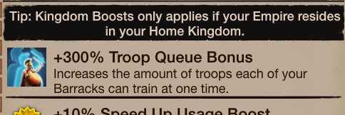AppHeroics's tweet photo. 300% training queue bonus in effect. Time to use those speedups you've been saving! #GameOfWar https://t.co/a5gElG0n06