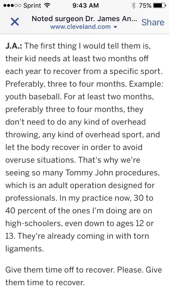 ProjectBasebalI's tweet photo. Dr James Andrews: thoughts line up with our program schedule https://t.co/vy076WE20V https://t.co/pjNxfm8W4U
