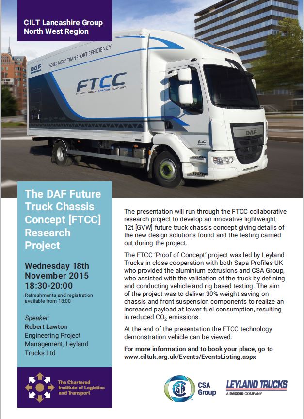 Lancashire_CILT's tweet photo. Imagine a 12T distribution truck which weights 30% less than your current fleet. @DAFTrucksUK @ciltuk https://t.co/05cpOhXfoe