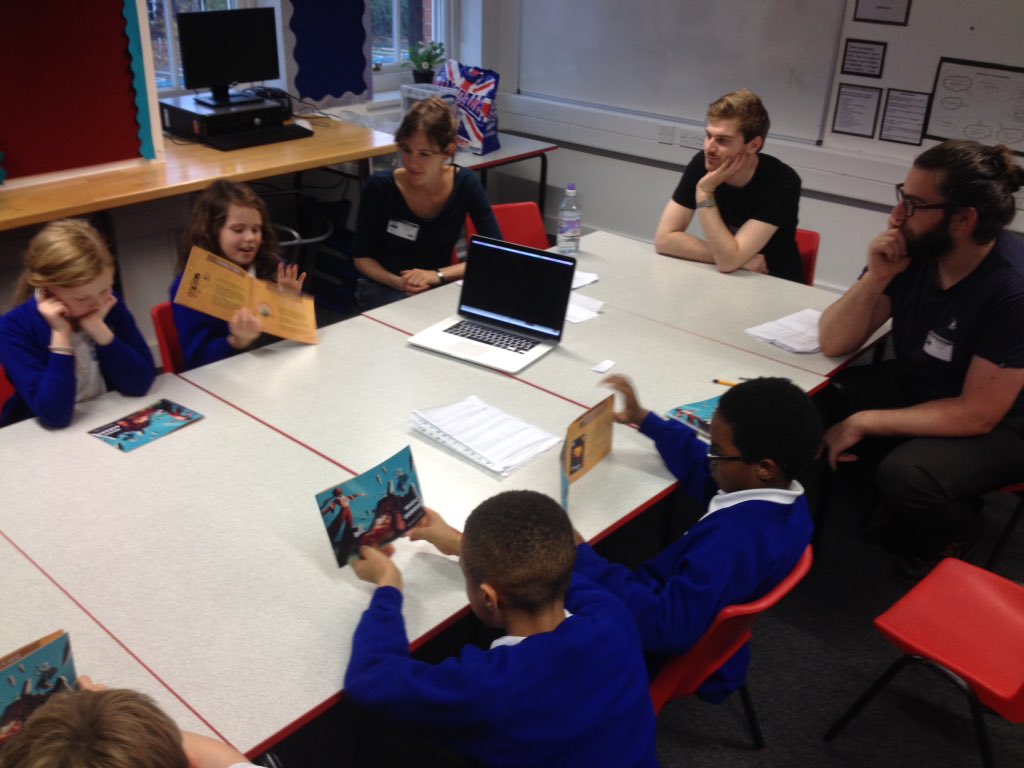 QueensbridgeSch's tweet photo. Children taking part in research for a video game that helps you control breathing to stay calm #shiftdesign https://t.co/KSoCqQ5YK4