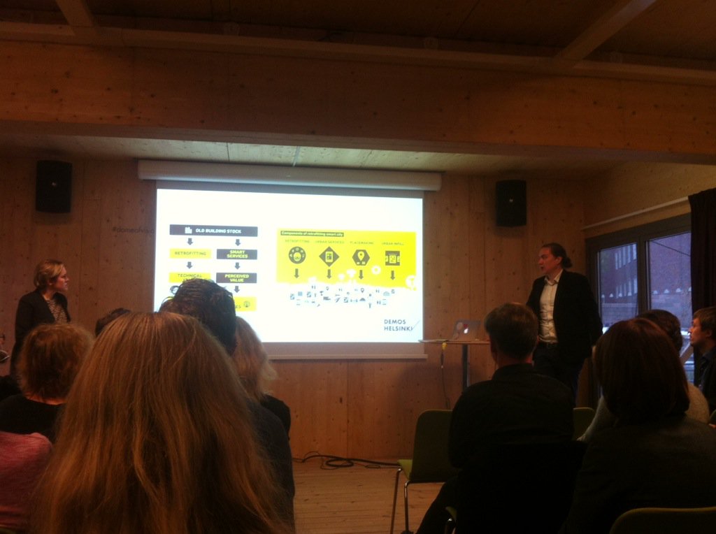 KenDooley's tweet photo. Launch of #smartretro report taking cities beyond digital disruption at the fantastic #domeofvisions @DemosHelsinki https://t.co/0GStGZ6db3
