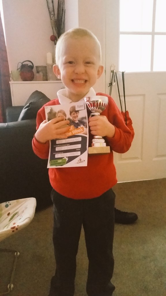lauraflaherty86's tweet photo. @LeighSTJOHNSsch alex over the moon with this weeks dodge ball trophy https://t.co/vmrrjxRPhL