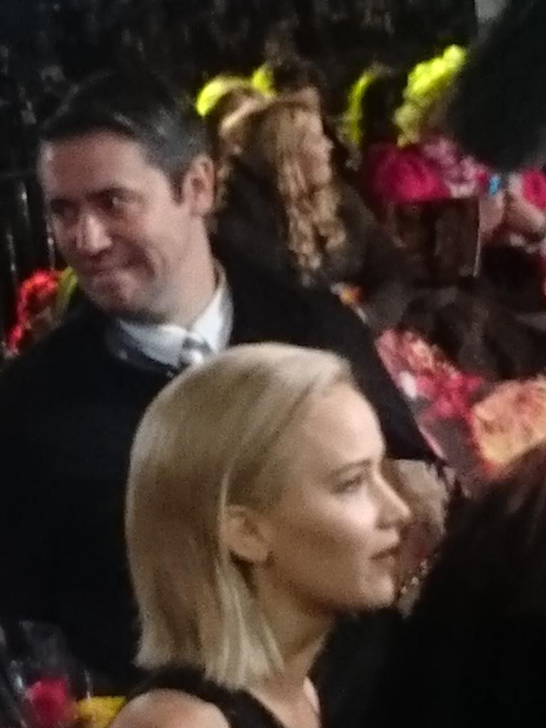 davetheppl's tweet photo. So close to @JLdaily last night! #HungerGamesPremiere https://t.co/wnkBHVC6Ou