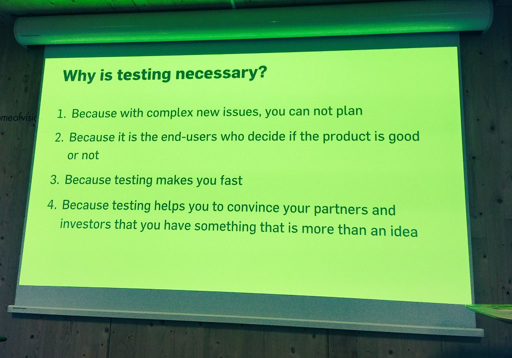 DemosHelsinki's tweet photo. Why is testing necessary for #startups (or any biz). @mikkoannala lessons from #smartretro. #smartcities #nordic https://t.co/dHqeBm86hH