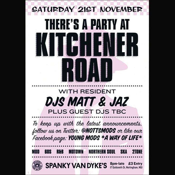 nottsmods's tweet photo. not long until the next Kitchener Road! Join us at @SpankyVanDykes https://t.co/QLjrfNB4Gl