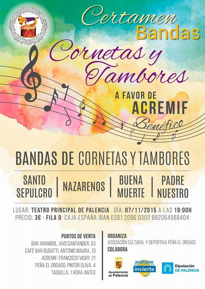 BandaPN's tweet photo. Mañana, a favor de @acremif  junto a @BCT_BuenaMuerte @BCT_StoSepulcro y @bandanazarenos por una buena causa. https://t.co/pFRSyT9rNH