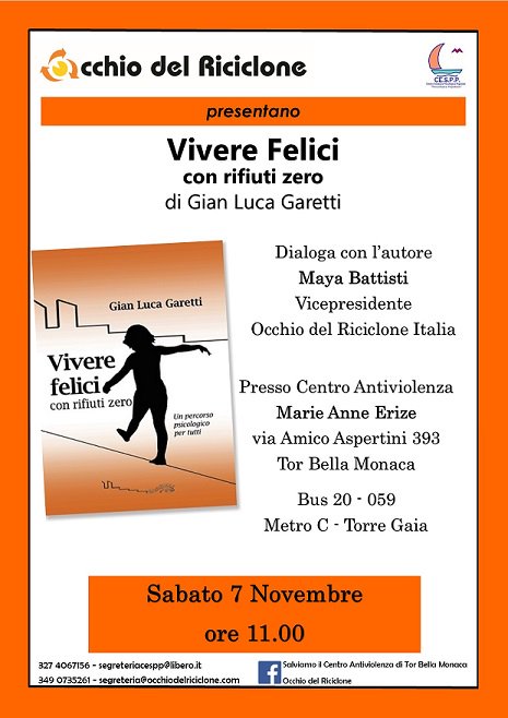 Domani 7 Novembre ore 11, “Vivere felici con rifiuti zero” al Centro “Marie Anne Erize”, via Amico Aspertini 393