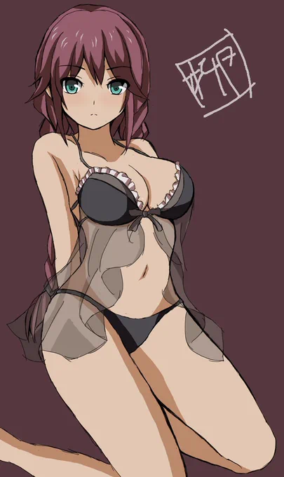 夜戦能代「…着替えてきました…」
 #艦これ版深夜の真剣お絵描き60分一本勝負
 #艦これ版真剣お絵描き60分一本勝負_20151106 