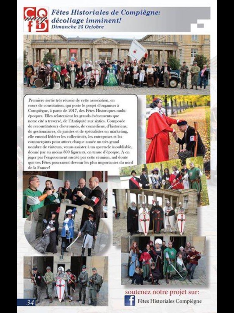 HistorialesComp's tweet photo. Article dans #CQFDMag sur la 1ère journée de reportage photo #Fêtes #Historiales #Compiegne. https://t.co/h2V3JKq9od