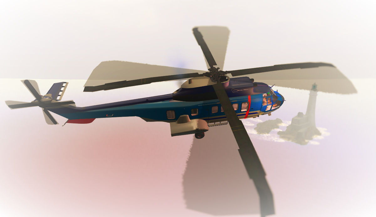 TeragErshtan's tweet photo. Ended up getting two paints for the AS 332 @MarkGWeller. Here's me with one in the #SecondLife #BlakeSea #SLAviation https://t.co/33p1yYuJVH
