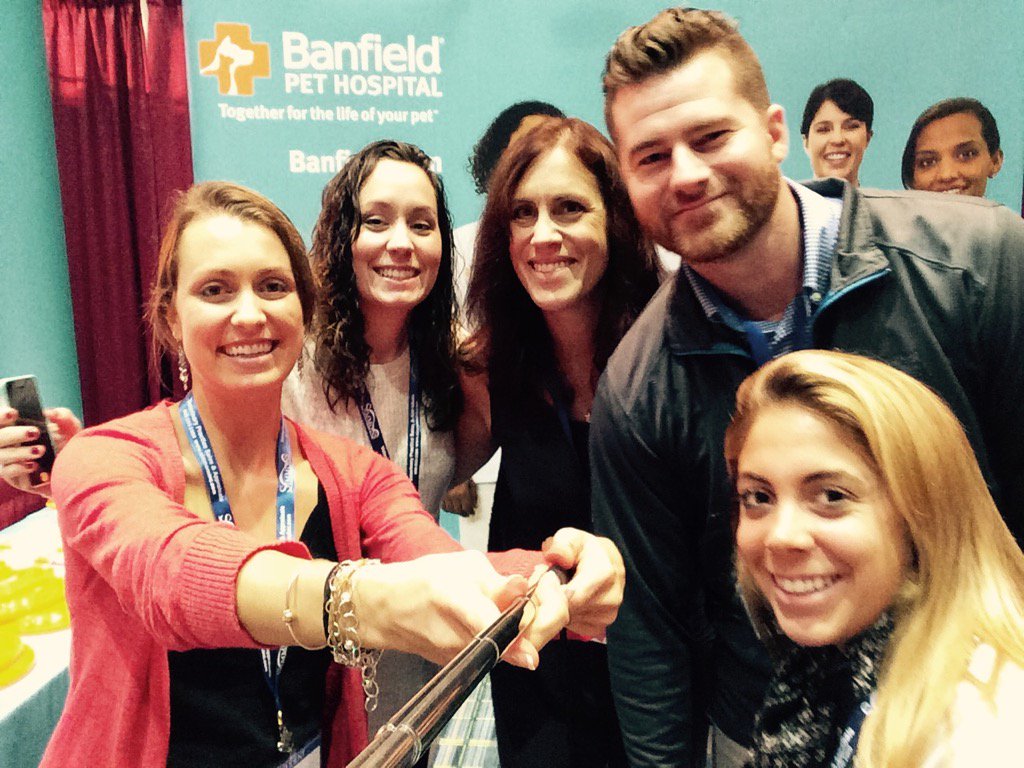 carekalina's tweet photo. Visiting with @Banfield at #NCVC2015, I'm obviously on point with the #selfiestick #nailedit @Raleigh_CC https://t.co/NRAwh6DGYU