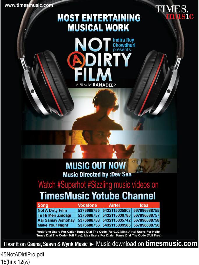 Timesmusiceast's tweet photo. Times music wishes Not A Dirty Film @NotADirtyFilm to be a grand success.@devsenmusic https://t.co/1p6PI7U26v