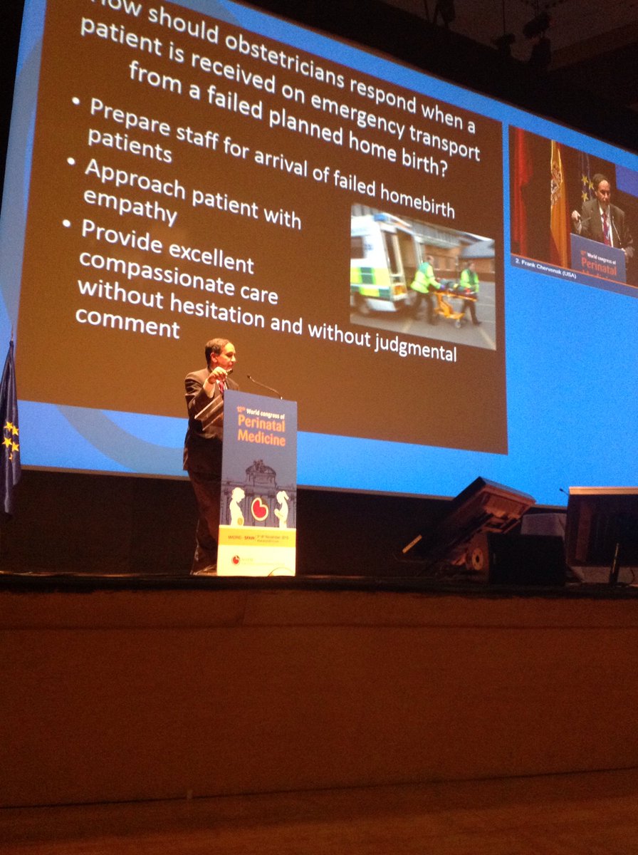 WCPM15's tweet photo. How should obstet. respond when a patient is received from a failed planned home birth? Chervenak #12wcpm2015 https://t.co/103gpe2fje