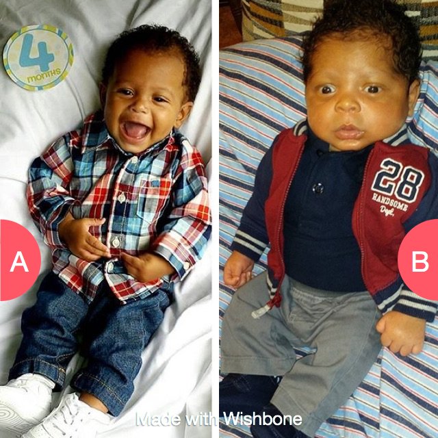 QUEENB00tyy's tweet photo. whos cuter? #samedad #differentmoms https://t.co/zYzzn3ErhX https://t.co/eb99cL6bBd