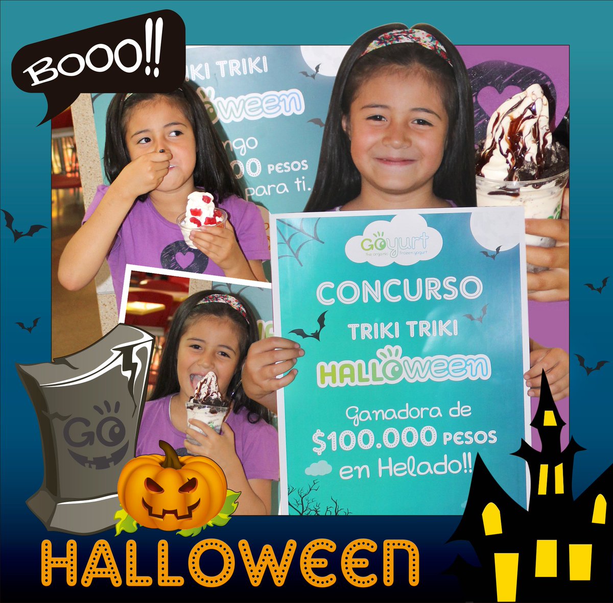 Goyurt_co's tweet photo. Mariana Rodriguez. Feliz Ganadora del concurso TRIKI TRIKI HALLOWEEN. #goyurt #frozenyogurt #diversion #helado https://t.co/unVVT3OgXG