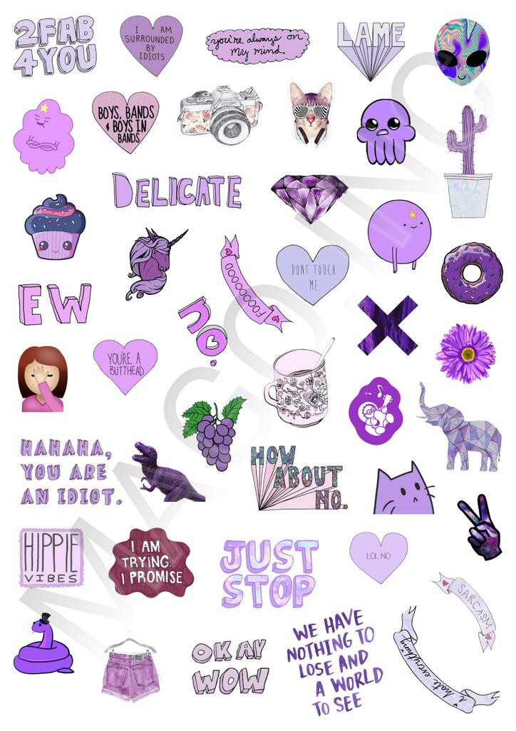 sticker tumblr on twitter tumblr purple edition idr 35k44 stickers