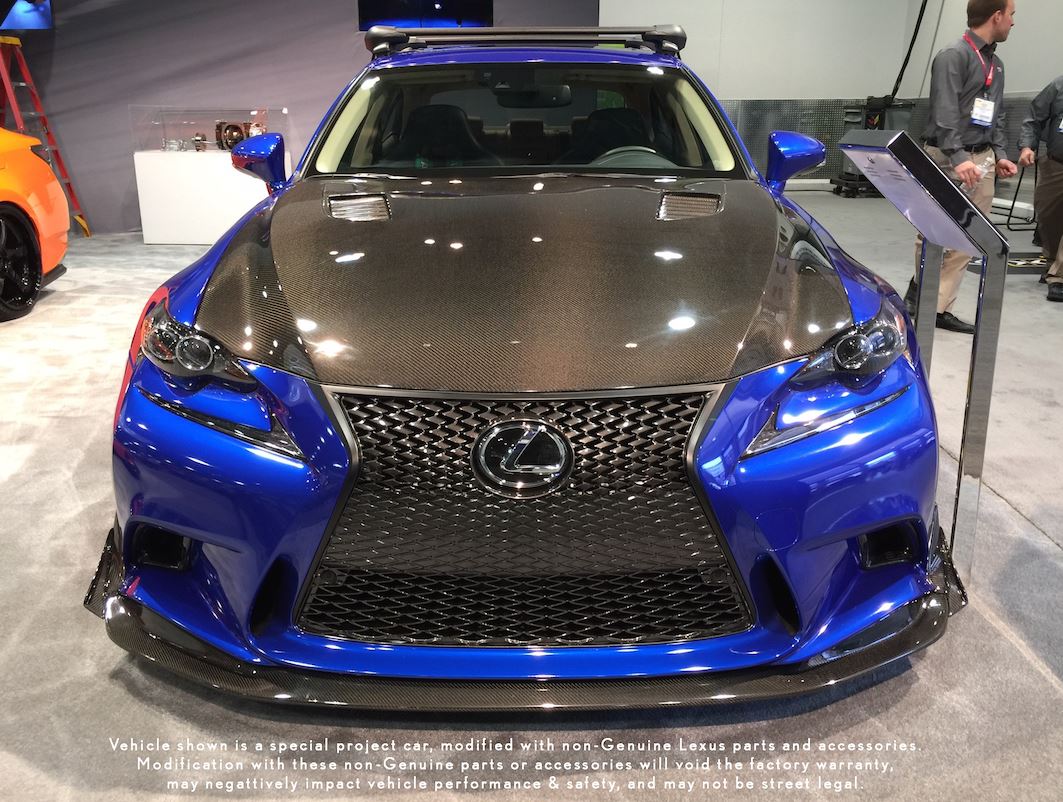 For #SEMAShow2015, @vipautosalon gave the #LexusIS 200t a @Seibon_Carbon aero kit & @vossenwheels. #LexusSEMA