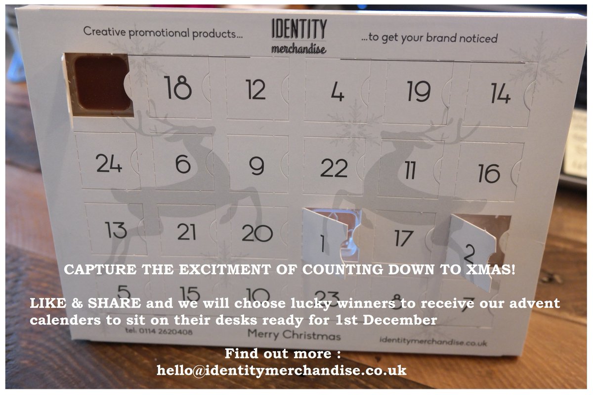 IdentityMer's tweet photo. LIKE &amp; SHARE TO RECEIVE A #FREE ADVENT CALENDER #FreebieFriday #sheffieldissuper #DoncasterIsGreat #marketing #offer https://t.co/wIgPa801yU
