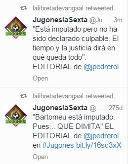 comunioscript's tweet image. El criterio de @jpedrerol según quién sea el IMPUTADO.

Grande @lalibreta, una vez más ...