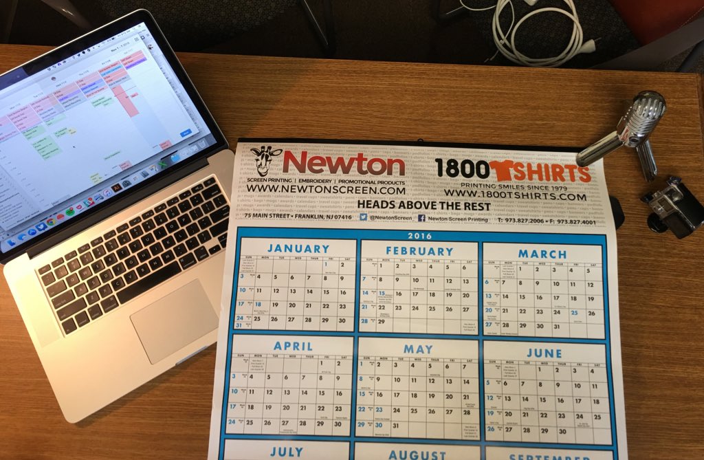 MatthewAlpaugh's tweet photo. My new @NewtonScreen_ #calendar just arrived. Looking sharp guys. #newtonscreen #printingsmiles https://t.co/sdXgSAY8cq