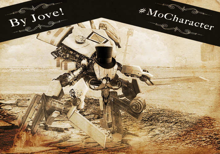 PlayRavenInc's tweet photo. It's Friday. And November. So here is a picture of a robot with a moustache. #MoCharacter cc @SmallGiantGames https://t.co/lXN2MZxtkk