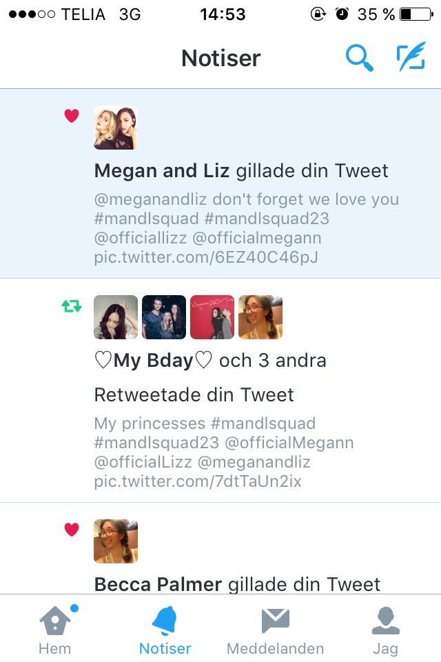 SparkleTayTay's tweet photo. Guys! @meganandliz liked my last #mandlsquad (#mandlsquad23) tweet! That means they know what we do for them! 💕 https://t.co/jUWMsPetBT