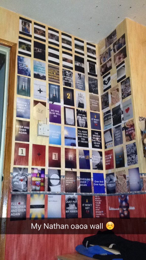 EmmaSykes97's tweet photo. This is how much I love @NathanSykes and #overandoveragain #overandoveragainvideo #wall #fangirl ๐๐ https://t.co/bmWutUotOc