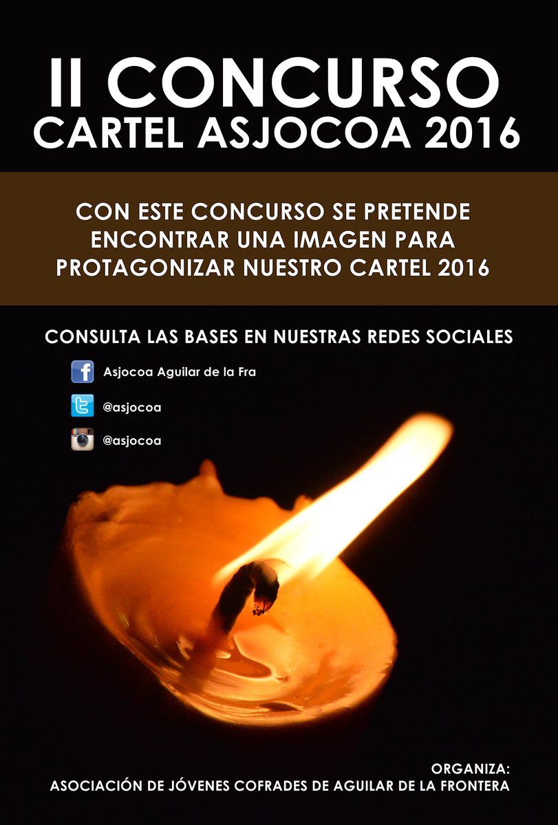 ASJOCOA's tweet photo. AQUÍ OS DEJAMOS LAS BASES DEL CONCURSO PARA ELEGIR NUESTRO CARTEL 2016, ANIMAOS A PARTICIPAR ... https://t.co/mvDKxqSn4Z