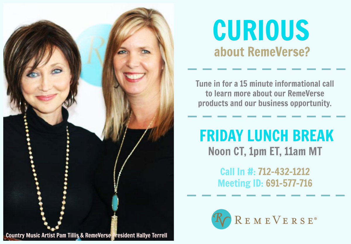 HallyeTerrell's tweet photo. Wanna do lunch? If curious about #RemeVerse, join me for our "lunch break" call at noon! https://t.co/V9GkfsjMZI