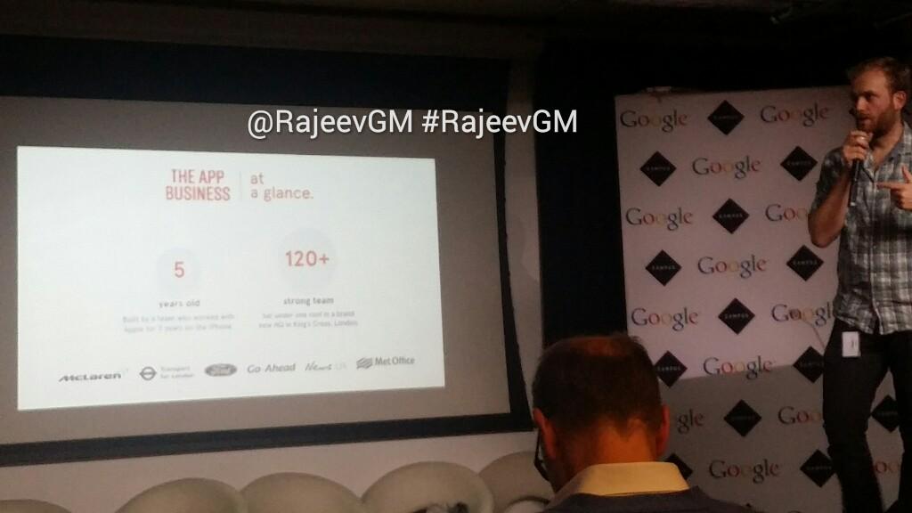 rajeevgm's tweet image. #yoyoplay&amp;gt;@TheAppBusiness talking about #DesignThinking &amp;amp; #Agile
#CampusLondon